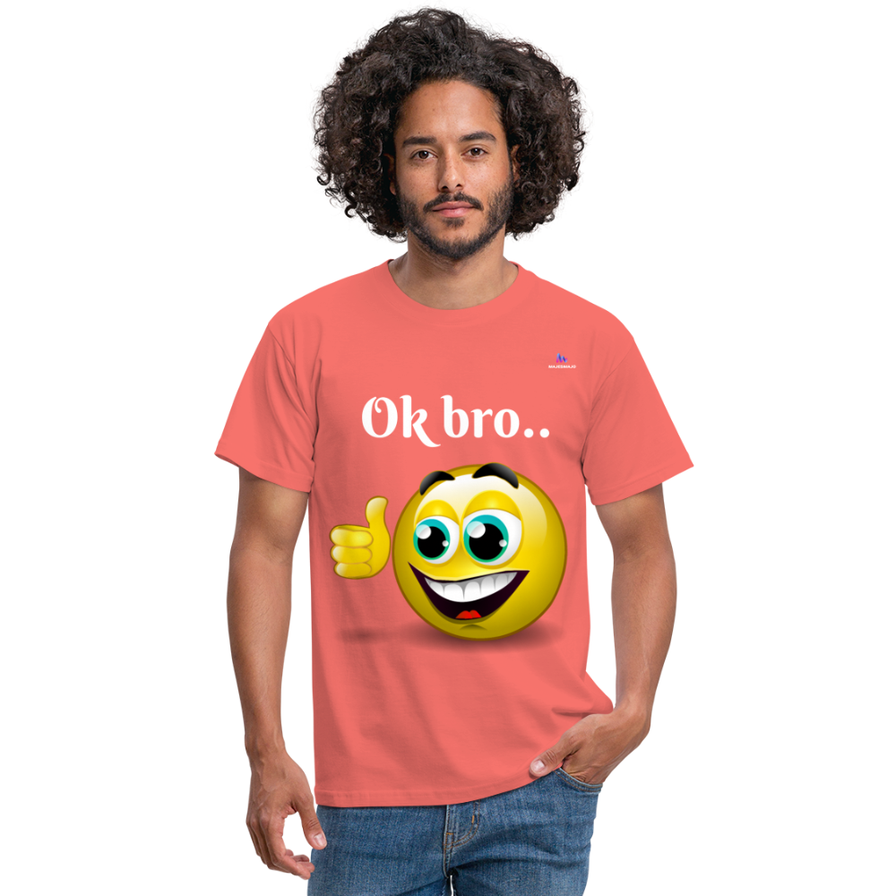 Camisa ok bro - coral