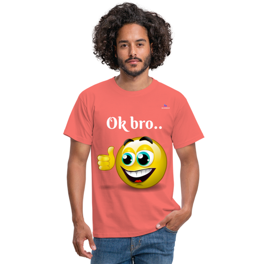 Camisa ok bro - coral