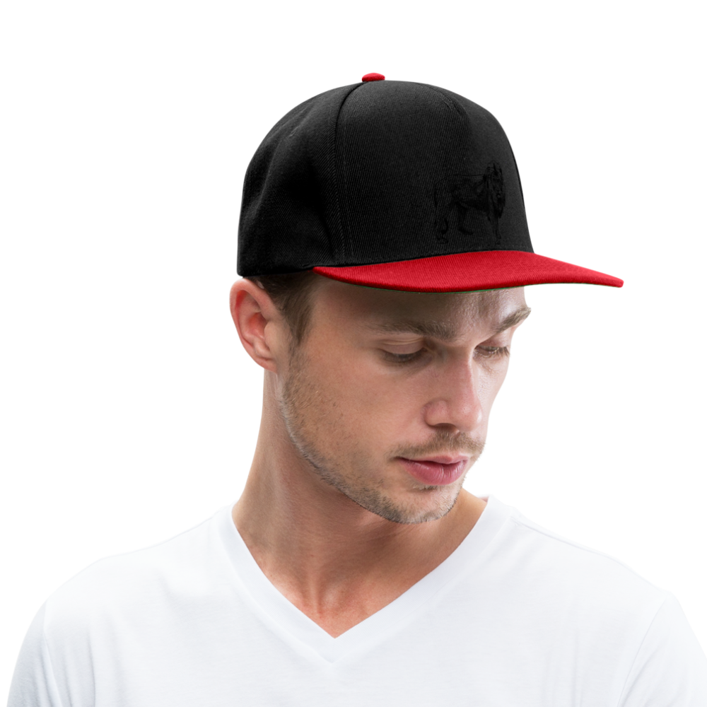 Gorra Snapback "Löwe" - negro/rojo