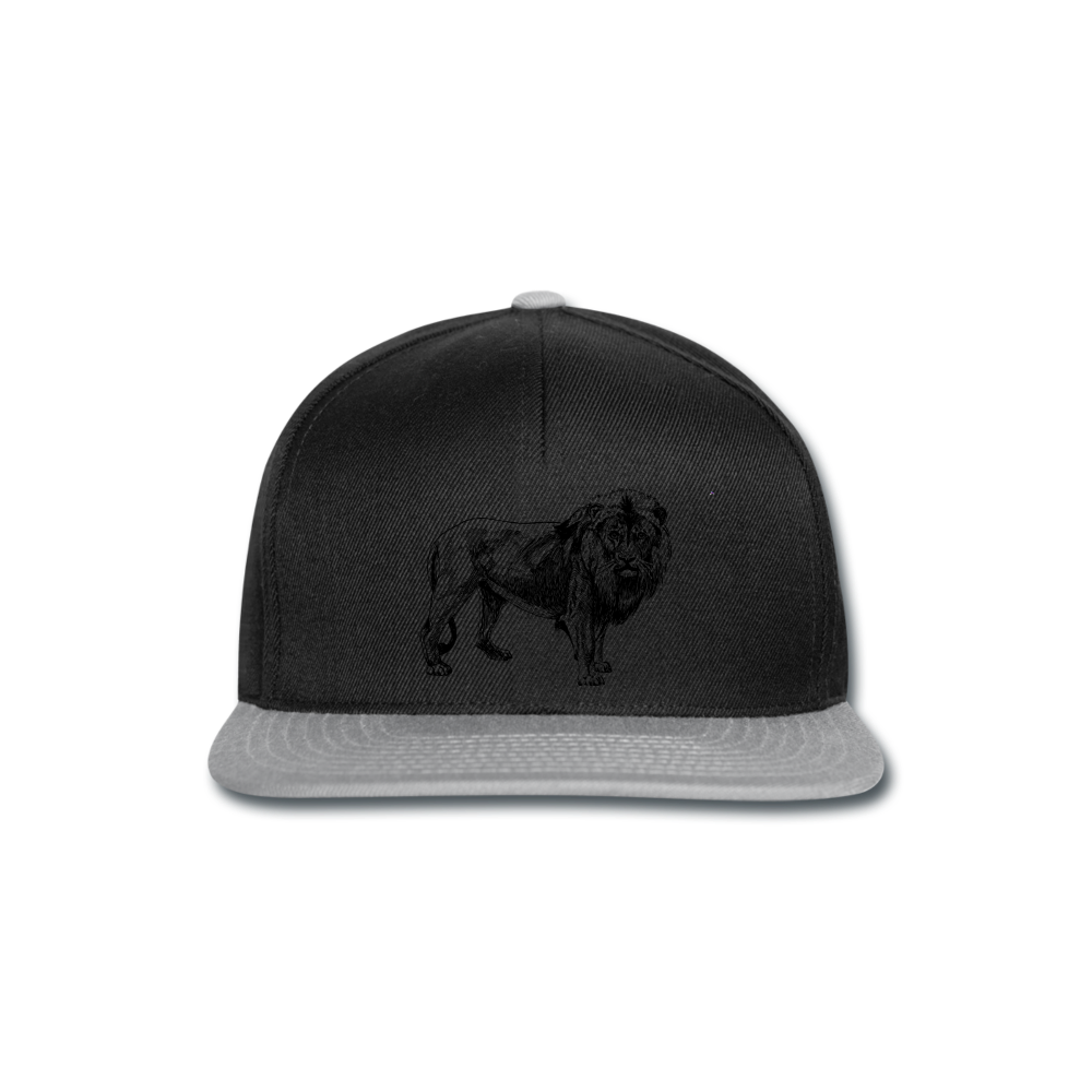 Gorra Snapback "Löwe" - negro/gris