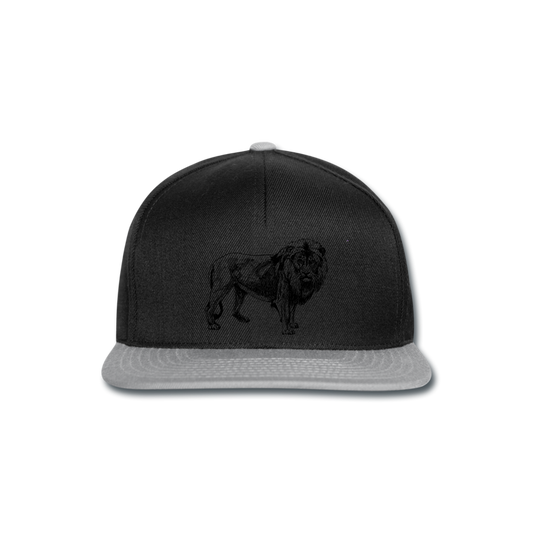 Gorra Snapback "Löwe" - negro/gris