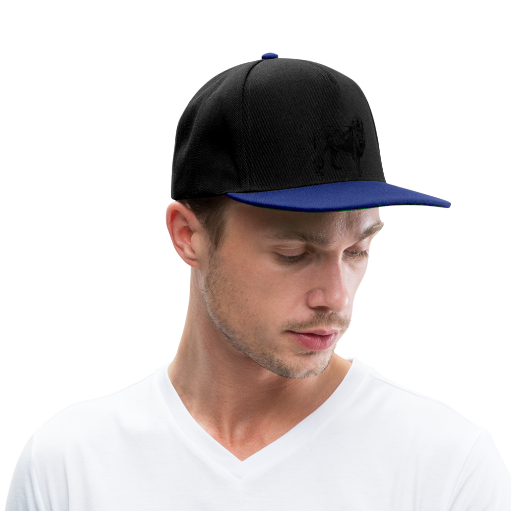 Gorra Snapback "Löwe" - negro/azul intenso