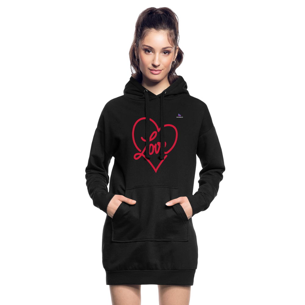 Sudadera vestido love - negro