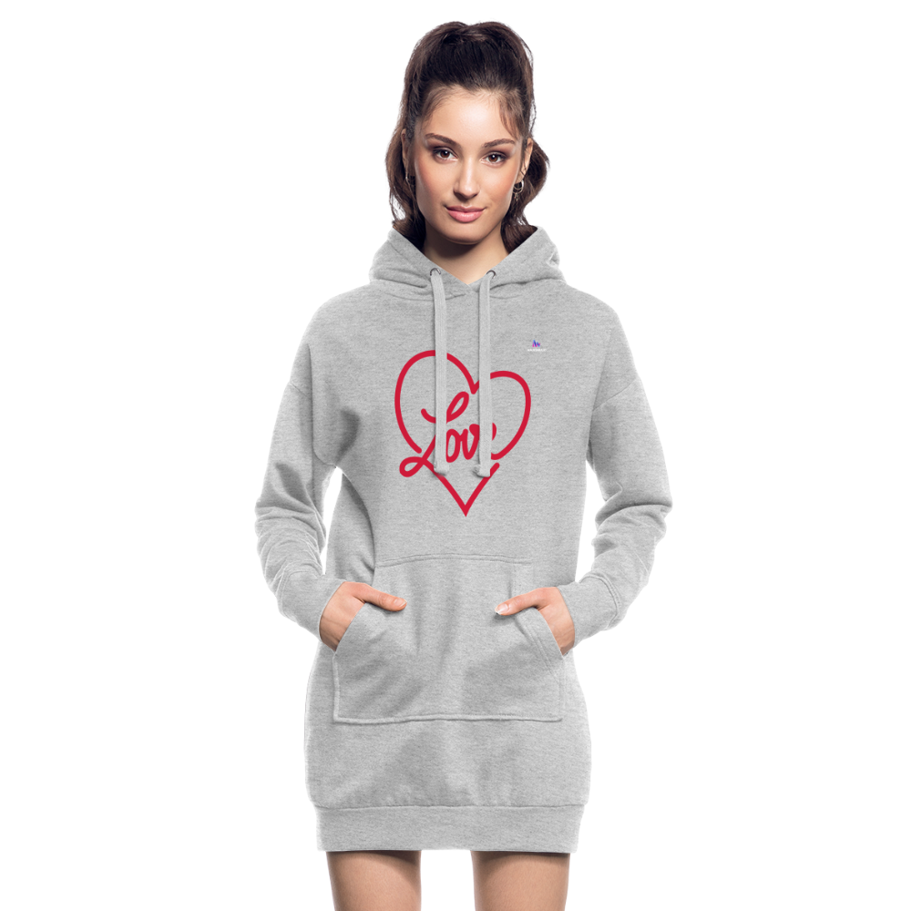 Sudadera vestido love - gris jaspeado