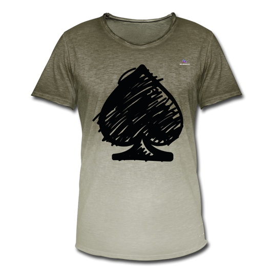 Camisa "Spades" - dip dye khaki