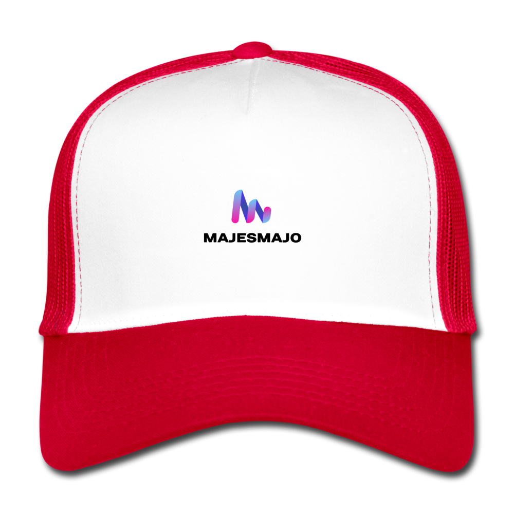 Gorra majesmajo - blanco/rojo