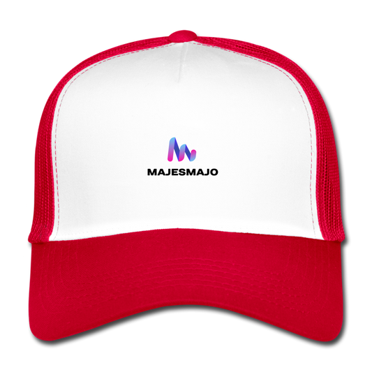 Gorra majesmajo - blanco/rojo