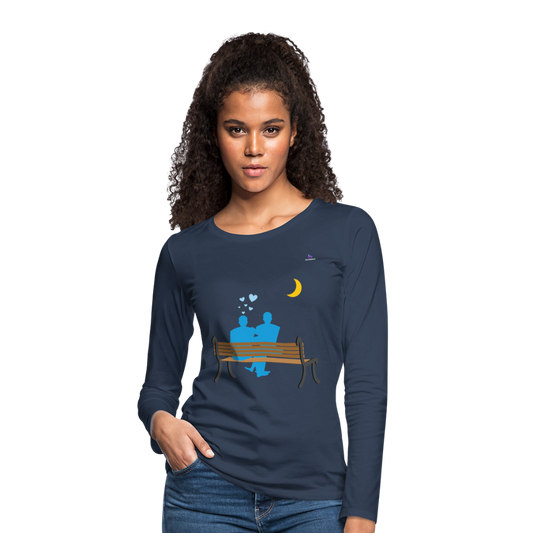 Camisa manga larga "schwules Paar" - azul marino