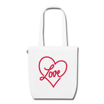 Bolso tela ecológica love - blanco