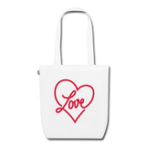 Bolso tela ecológica love - blanco