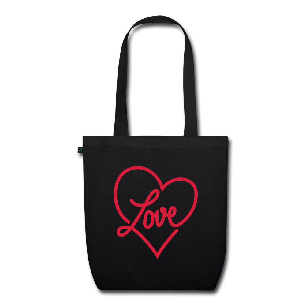 Bolso tela ecológica love - negro