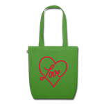 Bolso tela ecológica love - verde hoja