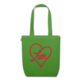 Bolso tela ecológica love - verde hoja