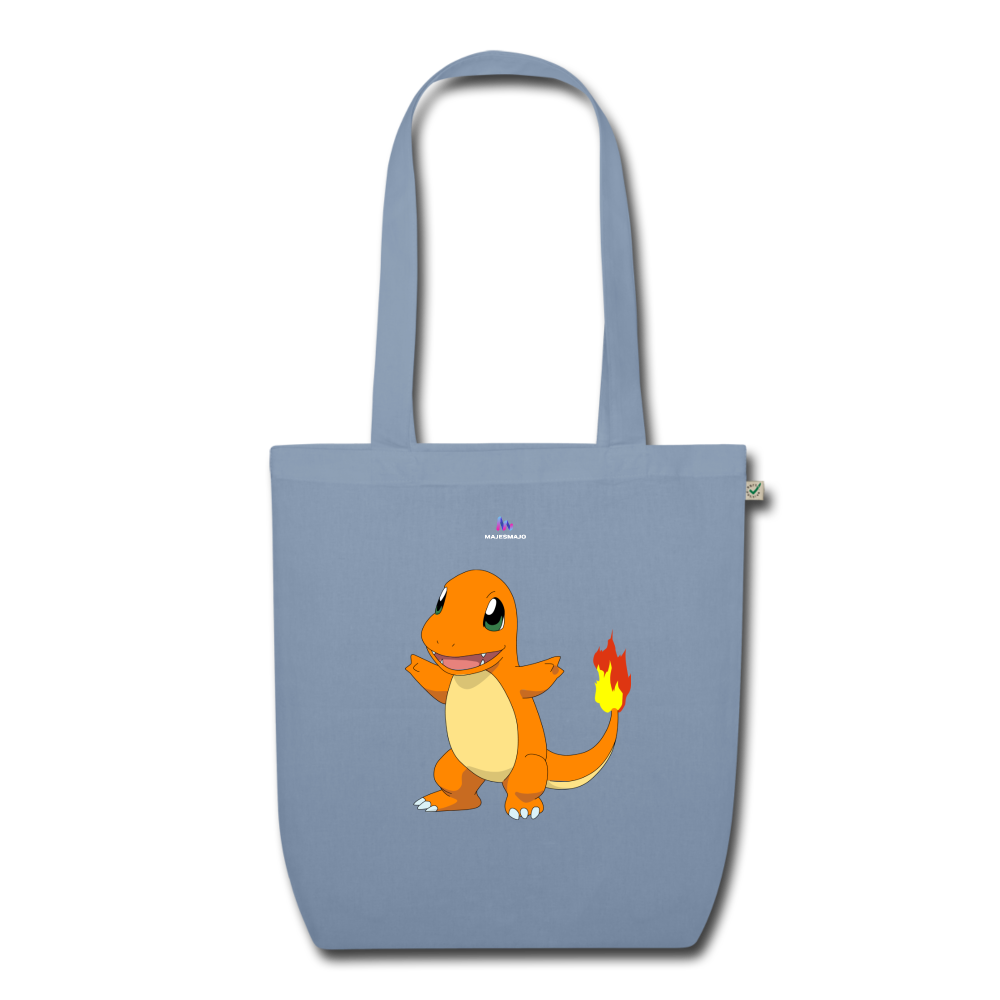 Bolso tela ecológica love - gris azulado