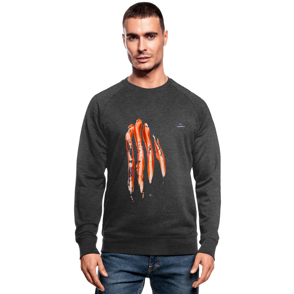 Sudadera orgánica sangre - carbón salpicado