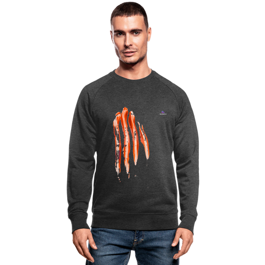 Sudadera orgánica sangre - carbón salpicado