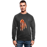 Sudadera orgánica sangre - carbón salpicado