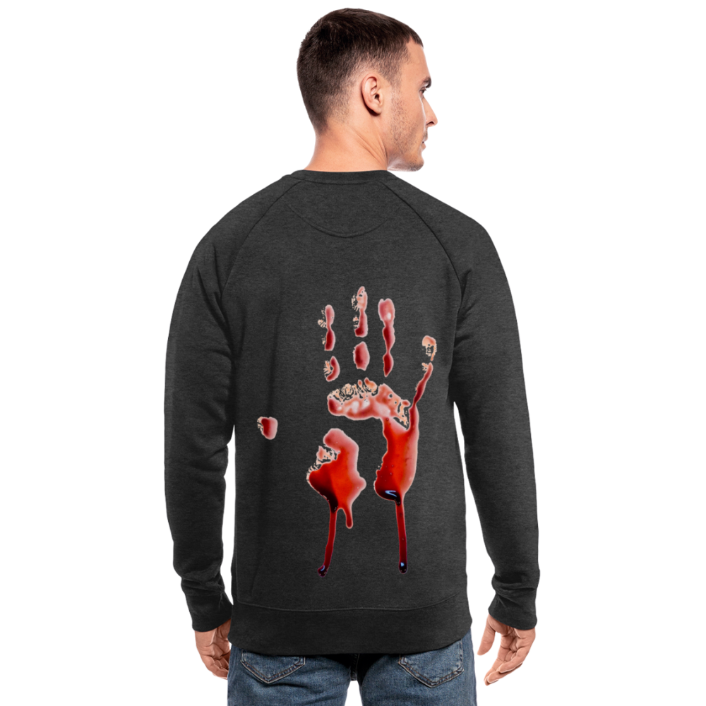Sudadera orgánica sangre - carbón salpicado