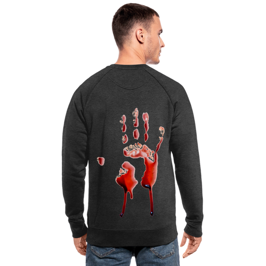 Sudadera orgánica sangre - carbón salpicado