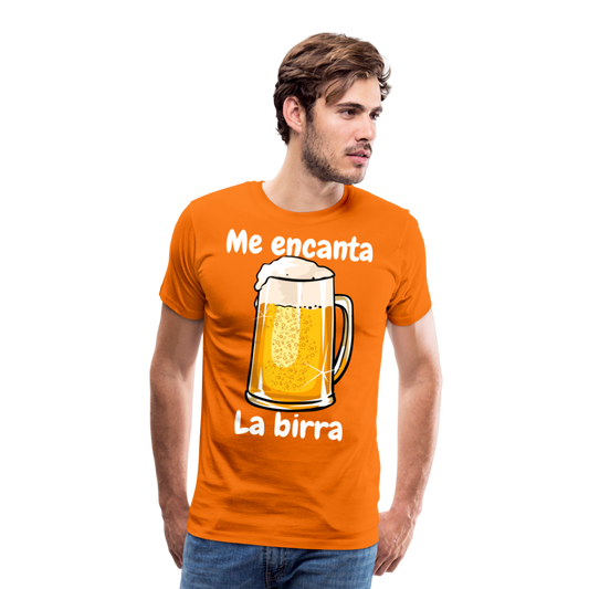 Camisa me encanta la birra - naranja