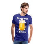 Camisa me encanta la birra - azul real