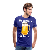 Camisa me encanta la birra - azul real