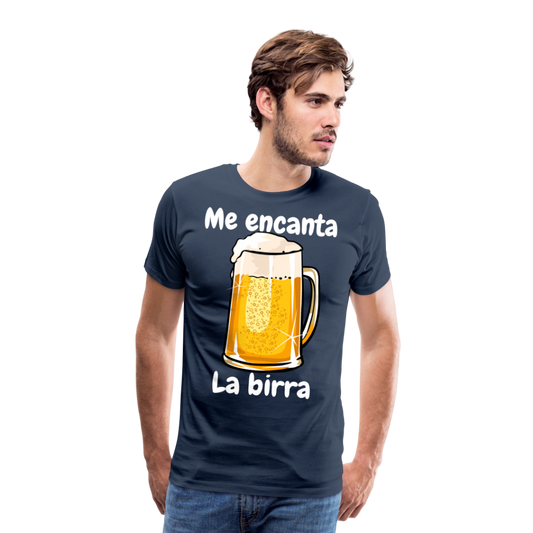 Camisa me encanta la birra - azul marino
