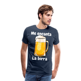 Camisa me encanta la birra - azul marino