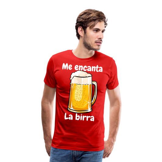Camisa me encanta la birra - rojo