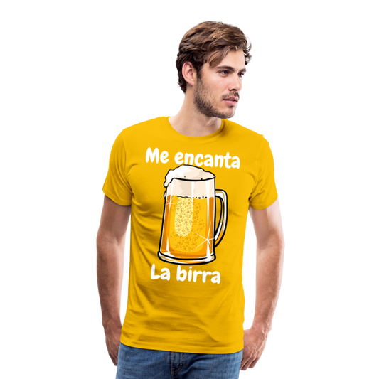 Camisa me encanta la birra - amarillo sol