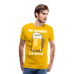 Camisa me encanta la birra - amarillo sol