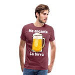 Camisa me encanta la birra - rojo bordeaux salpicado