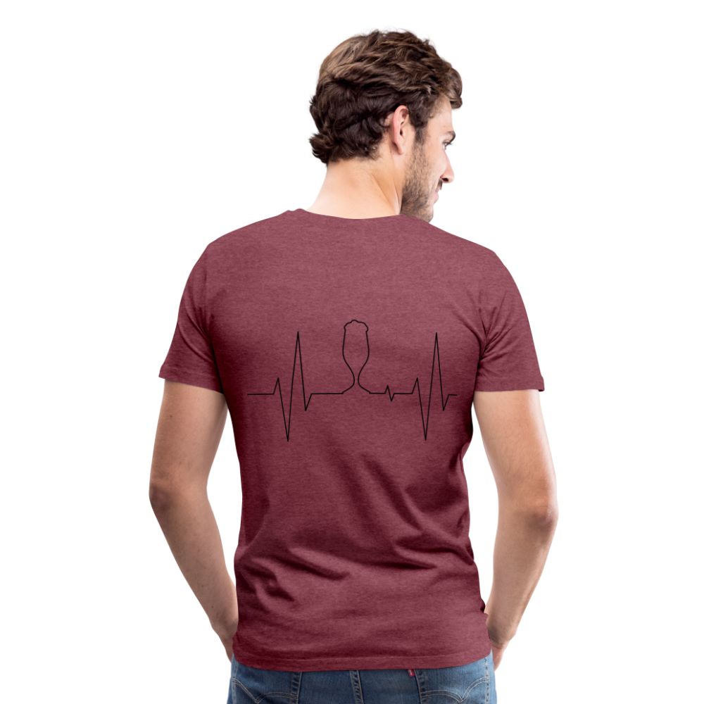 Camisa me encanta la birra - rojo bordeaux salpicado