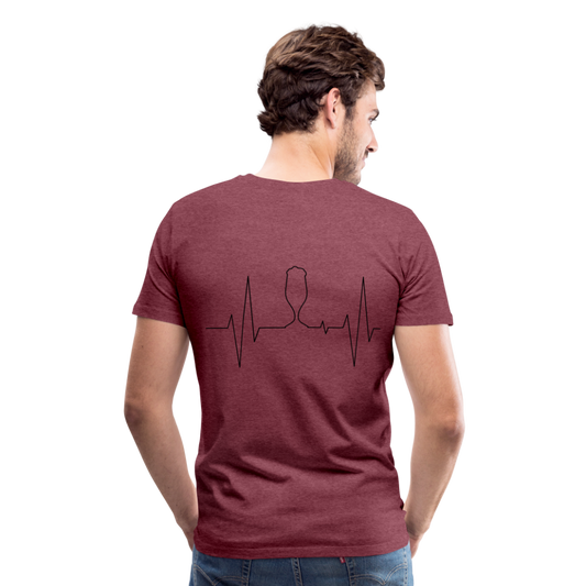 Camisa me encanta la birra - rojo bordeaux salpicado