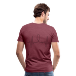 Camisa me encanta la birra - rojo bordeaux salpicado