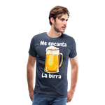 Camisa me encanta la birra - azul jaspeado