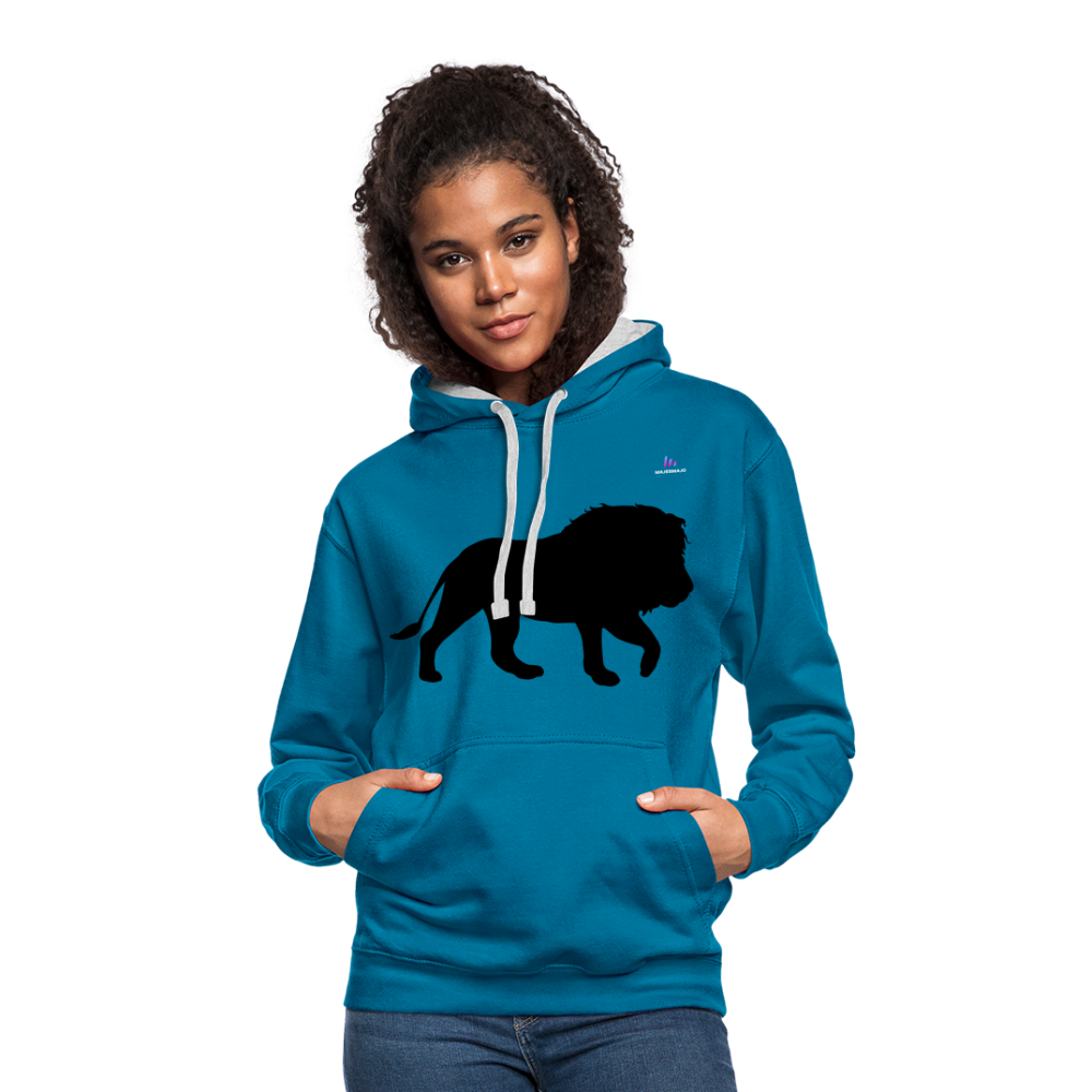 Sudadera Lion - azul pavo real/gris jaspeado