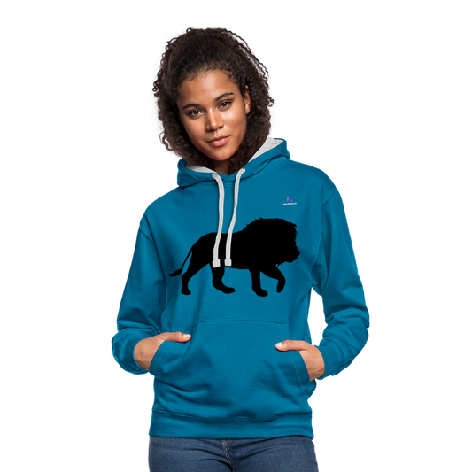 Sudadera Lion - azul pavo real/gris jaspeado