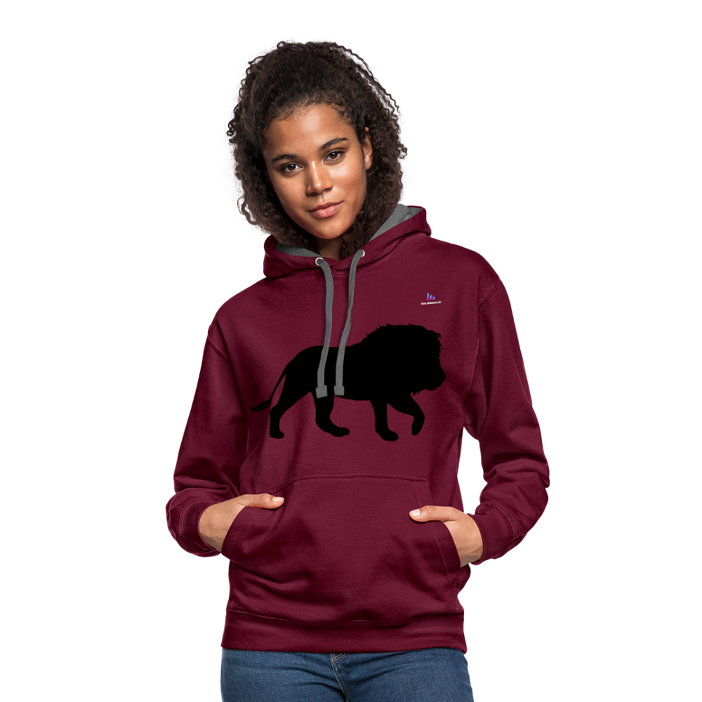 Sudadera Lion - burdeos/antracita