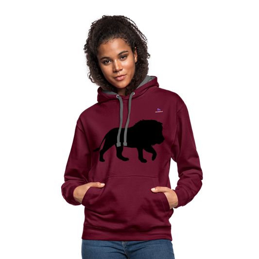 Sudadera Lion - burdeos/antracita