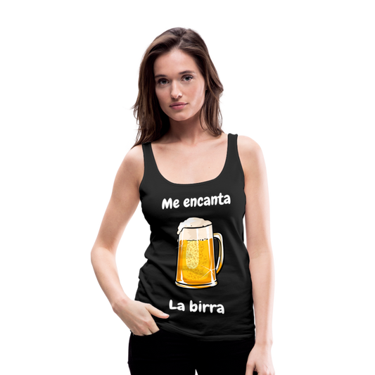 Camisa sin mangas me encanta la birra - negro