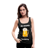 Camisa sin mangas me encanta la birra - negro