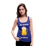 Camisa sin mangas me encanta la birra - azul real