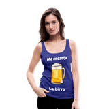 Camisa sin mangas me encanta la birra - azul real