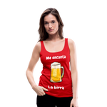 Camisa sin mangas me encanta la birra - rojo