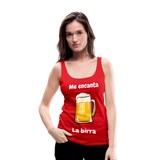 Camisa sin mangas me encanta la birra - rojo