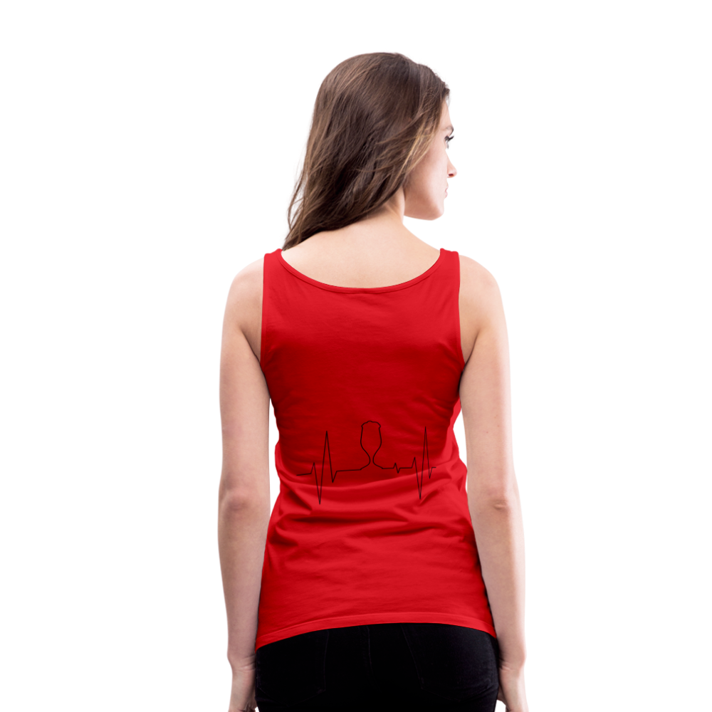 Camisa sin mangas me encanta la birra - rojo