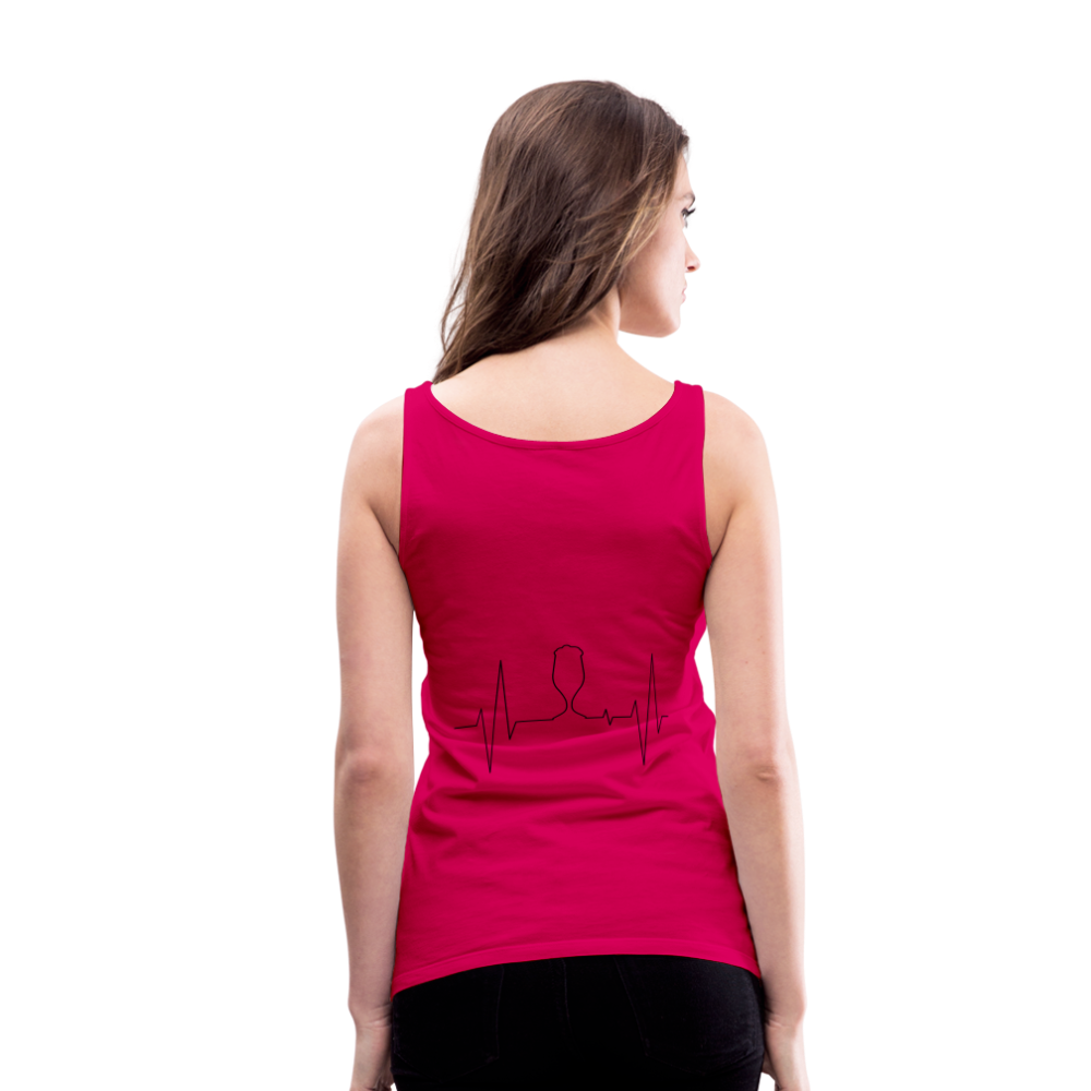 Camisa sin mangas me encanta la birra - rosado oscuro