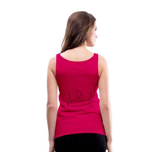 Camisa sin mangas me encanta la birra - rosado oscuro