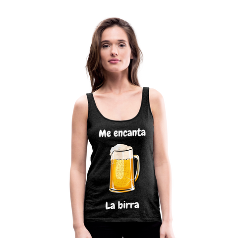 Camisa sin mangas me encanta la birra - antracita